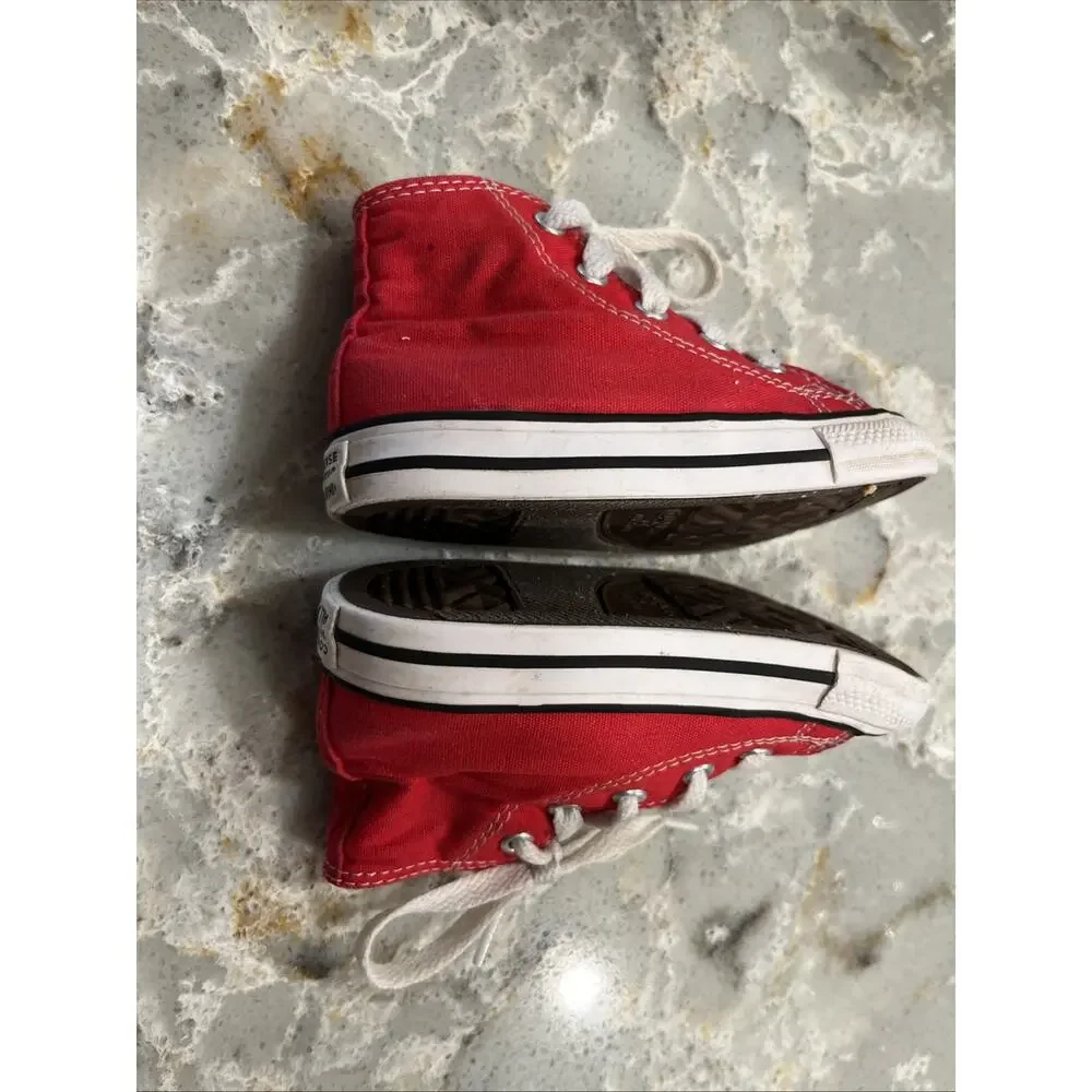 Converse Kids Chuck Taylor All Star High Top Shoes Red Size 7 Unisex Classic Kid